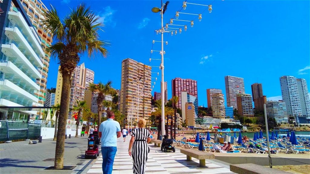 having a walk in Benidorm