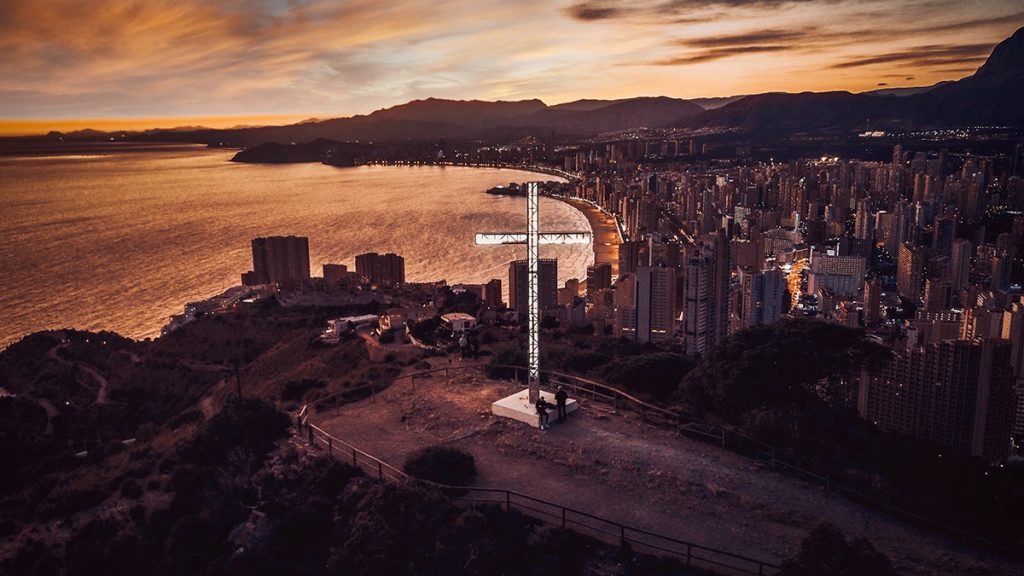 Benidorm Cross at night